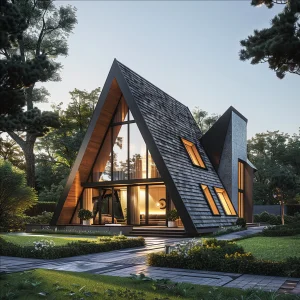Modern A-Frame 3 Bedroom Prefab House Australia