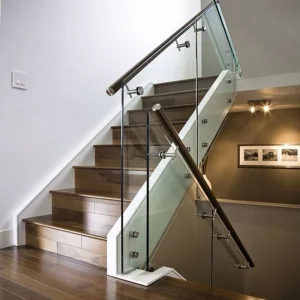 Exterior Stair Glass Railing Standoff Glass Balustrade