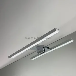 أثاث حمام حديث بسيط 40cm 6W إطار مرآة حمام من الألمنيوم المطلي بالكروم 220V/110V إضاءة مرآة أمامية LED مع سائق مدمج مع CE IP44