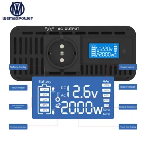 WEMAXPOWER Home Inverter Pure Sine Wave