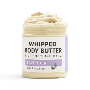 Custom Whipped Shea Body Butter | Colloidal Oatmeal &amp; Rice Bran Oil For Sensitive Skin | Lavender OEM/ODM