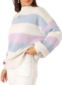 Women's Multi Stripe Knit Sweater