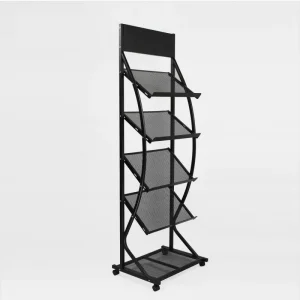 Commercial Advertising Brochure Holder Metal Magazine Rack for Shopping Center Promotion Display