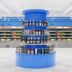 Custom Size Round Supermarket Rack