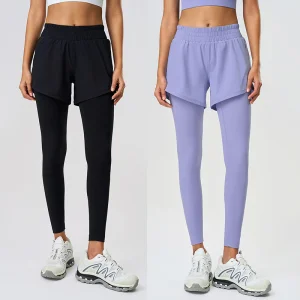 Yoga Leggings Compression Shorts 2 in 1