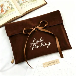 Custom Logo Velvet Envelope Bag Luxury Cosmetic