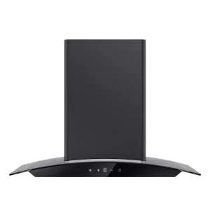 Black Glass Curved Range Hood