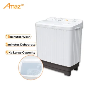 5kg-11kg Twin Tub Semi-Automatic Washing and Drying Machine Electric Plastic Compact Home Use