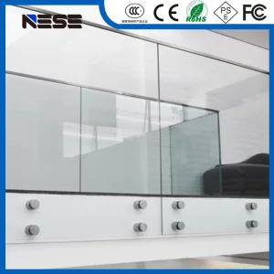 Frameless Tempered Glass Railing System for Balcony Staircase Commercial Residential Architecture Projects