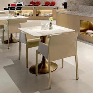 Manila Waterfront Resort Bespoke Hotel Buffet Two-Tone Armchair & White Stone Top Table Set