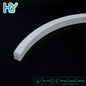 China Manufactory Smooth DOT-Free LED Neon Strip 12V/24V Side-Bend Top-Bend IP65 Silicone Flexible 5m Roll for Signage Lighting