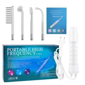 Portable High Frequency Facial Beauty Tool Handheld Skin Care Wand for Acne Treatment Targeted on Head Area
