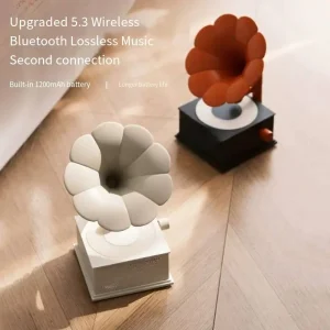 Best Vintage Bluetooth Phonograph Speaker with Harman Sound & Ambient Light Suppliers, Factories