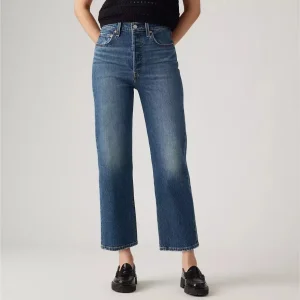 Customized Spring-Autumn Style Fashionable Women's High-Waist Design Classic Straight-Leg and Ankle-Length Casual Comfortable Jeans, Enhancing a Graceful Figure