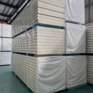 B1 Fireproof PU Sandwich Panel-Eco-Friendly High Density Insulated Exterior Wall Cold Storage Board for Warehouse Refrigeration