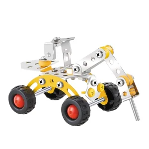 3D Building Block Assemble DIY Metal Puzzle Assembly Kit Toys Educational Intelligence Engineering Vehicle