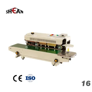 Continuous Horizontal Film Band Sealer Machine Plastic Bags Automatic Foil Pouch Sealing Machine with Date Printing