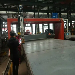 Automatic Laser Tracking Trailer Truck Carriage Steel Plate MIG Welding Robot System