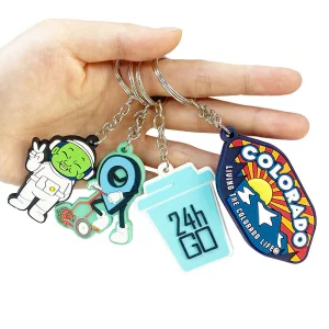 Manufacturer Personalized Eo-Friendly Embossed 2D 3D Keyring Cute Rubber Anime Custom Logo Cartoon Soft PVC Keychain