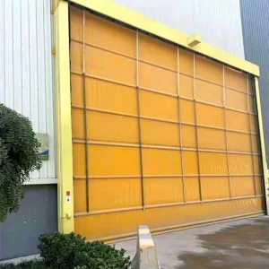 PVC Stacking Folding Type Rapid Roller Rolling Electric Shutter Fabric High Speed Flexible Spiral Cold Storage Entry Gate / Door