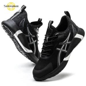 Lightweight Safety Sneakers with Woven Design for All-Day Wear