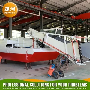 Capacity 4500m3/H Automatic Hydraulic Water Surface Cleaning Equipment for Aquatic Weed Cutting