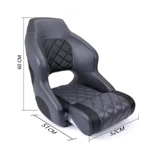 Boat Seat with Mounting and Cushion Fishing Cooler Chair Captain Chair Boat Fishing for Hiking and Marine Use