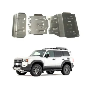 Protecting Engine Lower Guard Silver 8mm Aluminum Skid Plate for Toyota LC250