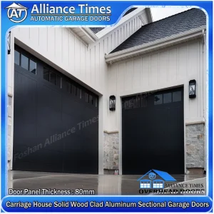 Customizable Carriage House Wood Clad Aluminum Garage Doors with Driving System