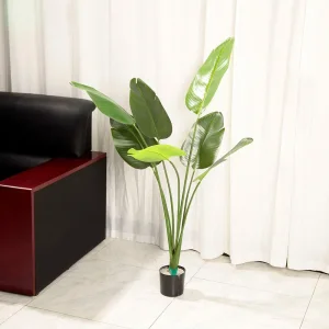 Garden Landscaping Artificial Plants Tree Home Decor Bonsai Tree Plastic Plants Pots Faked Palm Plants