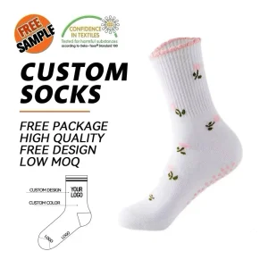 Wholesale Cmax Custom Pilates Grip Socks for Dominica