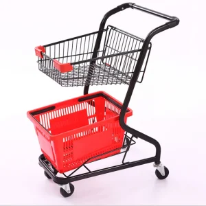 2-tier Double Basket Shopping Cart