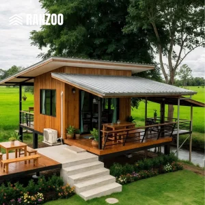 Casa Contenedor Certificada CE RANZOO con Preparación Solar y Resistente a Tifones para Edificación Rural Permanente Minsu