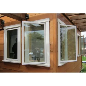 Factory Directly Supply Hurricane Impact Vinyl Casement windows American Style Soundproof Double Glazing Upvc Swing Window