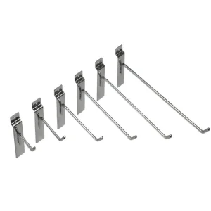 Heavy Duty Metal Silver Slatwall Hooks