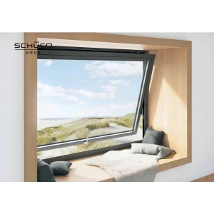 Ventana de pivote horizontal de perfil de aluminio con materiales resistentes a la corrosión que dura mucho tiempo para mejorar la calidad arquitectónica general