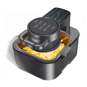 8L Flip Cover LED Touch Screen Air Fryer 1350W Oil-Free Oven