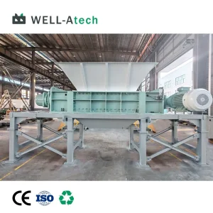 Industrial Dual Motor Two Shaft Shredder System for C&D Waste Recycling Plant