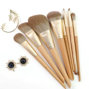 Pincéis de Alta Qualidade 9PCS para Sombra, Base, Iluminação e Contorno