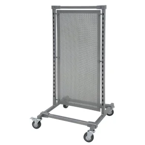 Modern Black Iron Slatwall Gondola Shelving for Retail Spaces