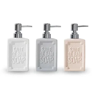 Discount Stone Texture Embossed Letter Ceramic Lotion Dispenser Supplier, Factories