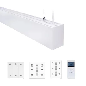 Dimmable Linear LED Hanging Line Lamp IP44 Rated 30W/40W/70W Aluminum Construction White/Black 5-Year Warranty Supermarket