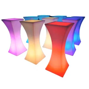Party Bar Tables for Outdoor Commercial Event LED Cocktail Table