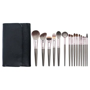 Fabricantes OEM 15 Conjunto de Pincéis de Maquiagem de Fibra Natural da Fundação Pincéis Cosméticos