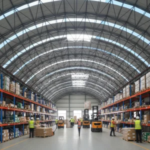 Industrial Steel Structure Buildings Prefabricated Arch Prefab Warehouse Light Weight Prefab Workshop