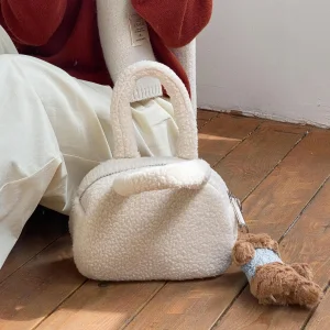 New Versatile Soft Polyester Single Shoulder Bag Women High-end Solid Color Glossy Open Closure Tote