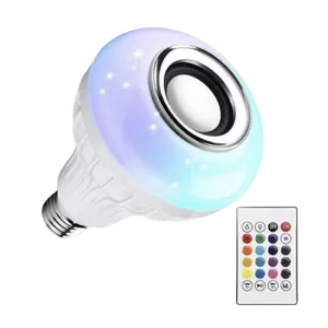 RGB Music LED Bulb with Wireless Remote Control &amp; Speaker Colorful Stage Smart Home Light