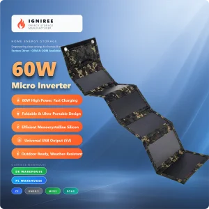 US Stock Fast Shipping 60W Portable Foldable Solar Panel
