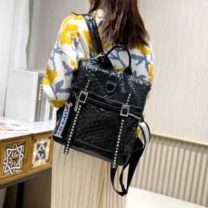 Mochila vintage femenina de lujo