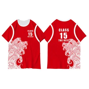 Wholesale Custom Full Body Sublimation Printed T Shirt Colorful Design Patterns Quick Dry for Team Events